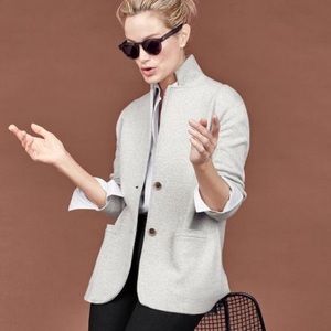 NWT J. Crew Gray Merino Wool Sweater Blazer